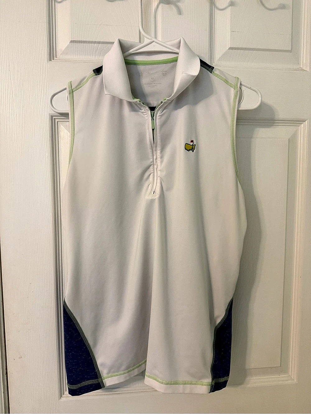 Masters sleeveless zip golf polo M